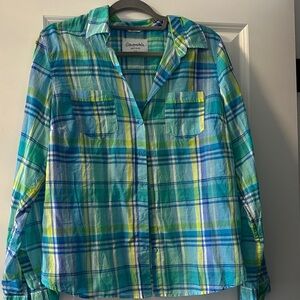 Cherokee Kids Vibrant Plaid Button Down Shirt